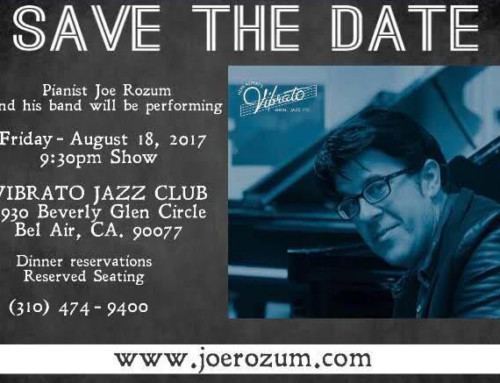 Joe Rozum at Vibrato Jazz Club – August 18, 2017